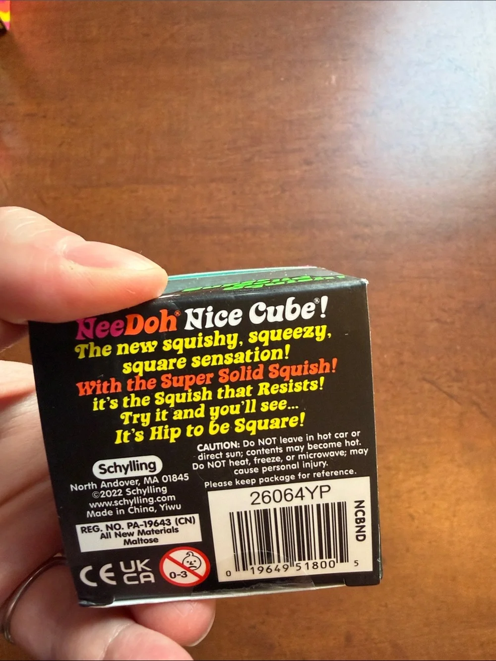 Needoh Nice Cube Super Solid Squish! Blue